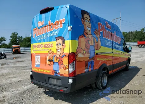 2022 Ford Transit T-350 Hd z USA, uszkodzony, nr VIN 1FTBF4XG4NKA04811